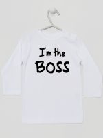 i'm the boss koszulka z długim rękawem kolor biały 149