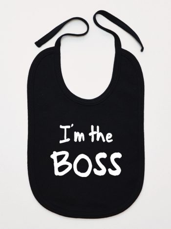 i'm the boss śliniak niemowlęcy kolor czarny 149