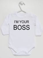 i'm your boss body z długim rękawem kolor biały 005