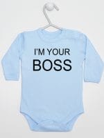 i'm your boss body z długim rękawem kolor błękitny 005