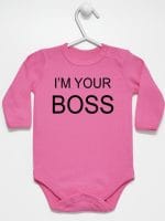 i'm your boss body z długim rękawem kolor ciemny różowy 005