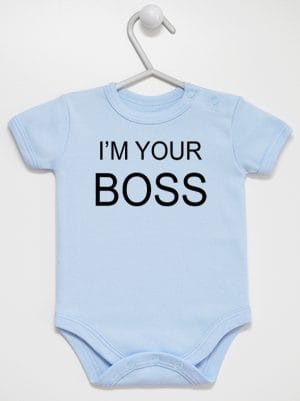 i'm your boss body z krótkim rękawem kolor błękitny 005