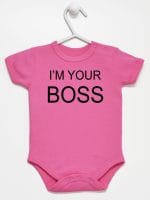 i'm your boss body z krótkim rękawem kolor ciemny rózowy 005