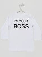 i'm your boss koszulka z długim rękawem kolor biały 005