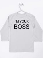 i'm your boss koszulka z długim rękawem kolor szary 005