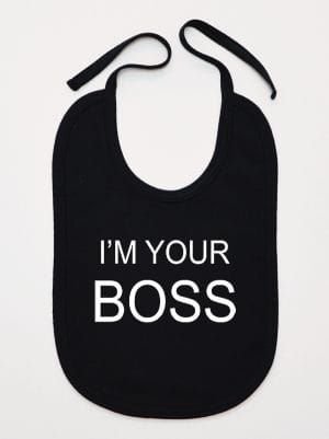 i'm your boss śliniak niemowlęcy kolor czarny 005