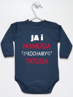 ja i mamusia kochamy tatusia body z długim rękawem kolor granatowy 243
