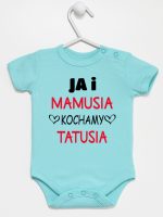 ja i mamusia kochamy tatusia body z krótkim rękawem kolor miętowy 243