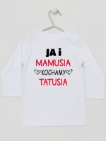 ja i mamusia kochamy tatusia koszulka z długim rękawem kolor biały 243 ja i mamusia kochamy tatusia koszulka z długim rękawem kolor biały 243