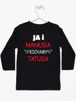 ja i mamusia kochamy tatusia koszulka z długim rękawem kolor czarny 243 ja i mamusia kochamy tatusia koszulka z długim rękawem kolor czarny 243