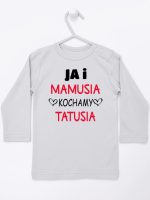 ja i mamusia kochamy tatusia koszulka z długim rękawem kolor szary 243 ja i mamusia kochamy tatusia koszulka z długim rękawem kolor szary 243