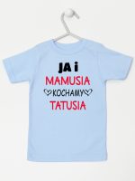 ja i mamusia kochamy tatusia koszulka z krótkim rękawem kolor błękitny 243 ja i mamusia kochamy tatusia koszulka z krótkim rękawem kolor błękitny 243