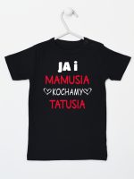 ja i mamusia kochamy tatusia koszulka z krótkim rękawem kolor czarny 243 ja i mamusia kochamy tatusia koszulka z krótkim rękawem kolor czarny 243