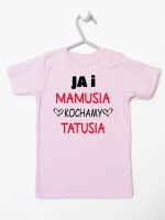 ja i mamusia kochamy tatusia koszulka z krótkim rękawem kolor różowy 243 ja i mamusia kochamy tatusia koszulka z krótkim rękawem kolor różowy 243