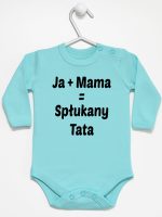 ja plus mama równa się spłukany tata body z długim rękawem kolor miętowy 139