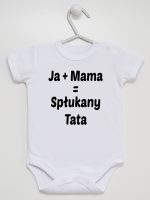 ja plus mama równa się spłukany tata body z krótkim rękawem kolor biały 139