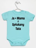 ja plus mama równa się spłukany tata body z krótkim rękawem kolor miętowy 139