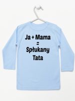 ja plus mama równa się spłukany tata koszulka z długim rękawem kolor błękitny 139
