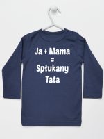 ja plus mama równa się spłukany tata koszulka z długim rękawem kolor granatowy 139