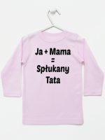 ja plus mama równa się spłukany tata koszulka z długim rękawem kolor różowy 139