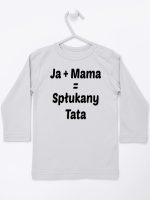 ja plus mama równa się spłukany tata koszulka z długim rękawem kolor szary 139