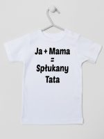 ja plus mama równa się spłukany tata koszulka z krótkim rękawem kolor biały 139