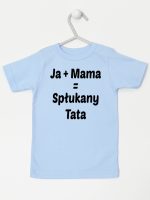 ja plus mama równa się spłukany tata koszulka z krótkim rękawem kolor błękitny 139