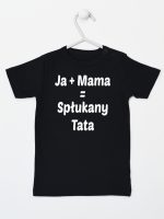 ja plus mama równa się spłukany tata koszulka z krótkim rękawem kolor czarny 139