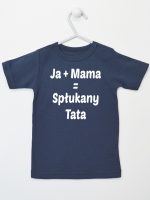 ja plus mama równa się spłukany tata koszulka z krótkim rękawem kolor granatowy 139