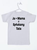 ja plus mama równa się spłukany tata koszulka z krótkim rękawem kolor szary 139