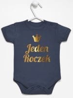 jeden roczek nadruk złoty body z krótkim rękawem kolor granatowy 030 jeden roczek nadruk złoty body z krótkim rękawem kolor granatowy 030