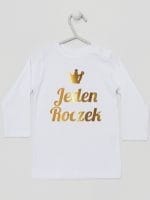 jeden roczek nadruk złoty koszulka z długim rękawem kolor biały 030