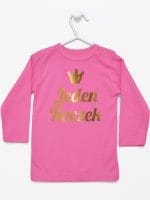 jeden roczek nadruk złoty koszulka z długim rękawem kolor ciemny różowy 030