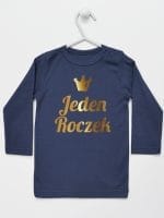 jeden roczek nadruk złoty koszulka z długim rękawem kolor granatowy 030