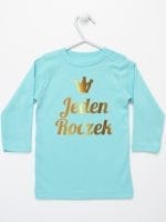 jeden roczek nadruk złoty koszulka z długim rękawem kolor miętowy 030