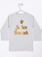 jeden roczek nadruk złoty koszulka z długim rękawem kolor szary 030