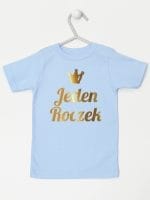 jeden roczek nadruk złoty koszulka z krótkim rękawem kolor błękitny 030