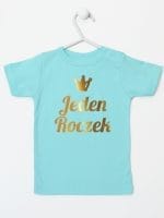 jeden roczek nadruk złoty koszulka z krótkim rękawem kolor miętowy 030