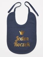 jeden roczek nadruk złoty śliniak niemowlęcy kolor granatowy 030