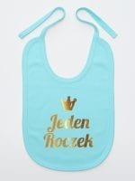 jeden roczek nadruk złoty śliniak niemowlęcy kolor miętowy 030