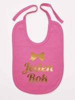 jeden rok nadruk złoty śliniak niemowlęcy kolor ciemny różowy 012