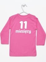 jedenaście miesięcy koszulka z długim rękawem kolor ciemny różowy 023