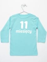 jedenaście miesięcy koszulka z długim rękawem kolor miętowy 023