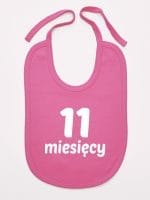 jedenaście miesięcy śliniak niemowlęcy kolor ciemny różowy 023