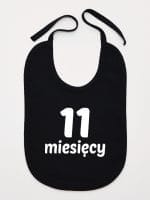 jedenaście miesięcy śliniak niemowlęcy kolor czarny 023