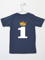jedynka z koroną na roczek koszulka z krótkim rękawem kolor granatowy 213