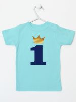 jedynka z koroną na roczek koszulka z krótkim rękawem kolor miętowy 213