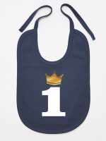 jedynka z koroną na roczek śliniak niemowlęcy kolor granatowy 213