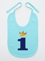 jedynka z koroną na roczek śliniak niemowlęcy kolor miętowy 213