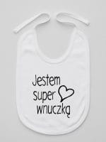 jestem super wnuczką śliniak niemowlęcy kolor biały 067 jestem super wnuczką śliniak niemowlęcy kolor biały 067